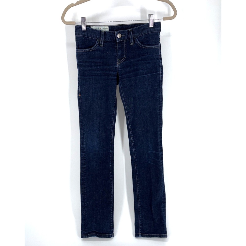Imogene + Willie Straight Jeans Women's 24 Slim Fit Dark Blue USA Cotton Project